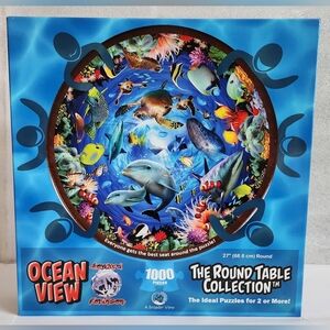 A Broader View ROUND Ocean View Jigsaw Puzzle • 1000 Pieces • Adults & Kids